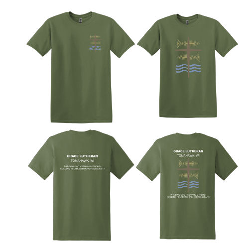 Military Green Grace Lutheran T-Shirt