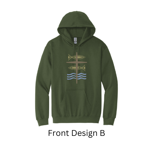 Military Green Grace Lutheran Hoodie