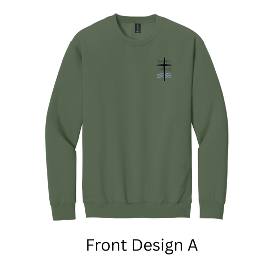 Military Green Grace Lutheran Crewneck