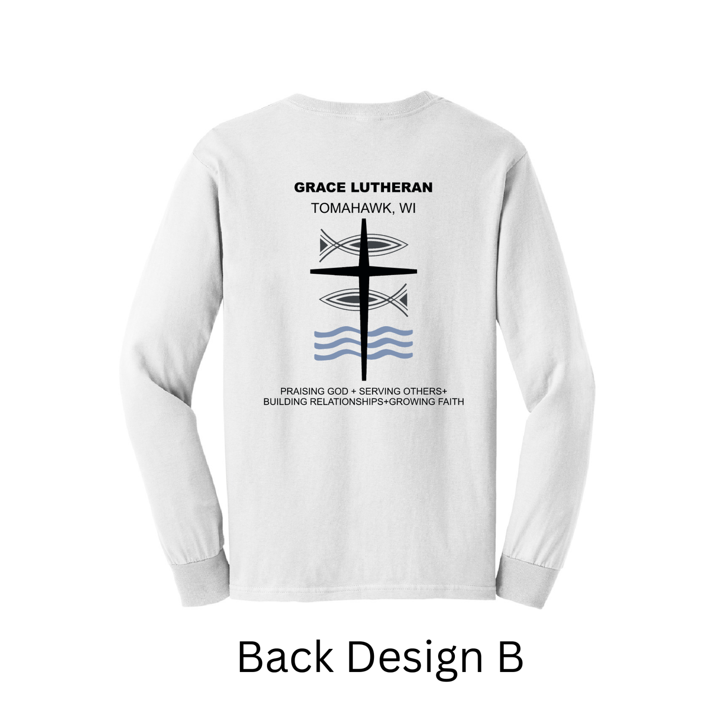 White Grace Lutheran Long Sleeve T-Shirt