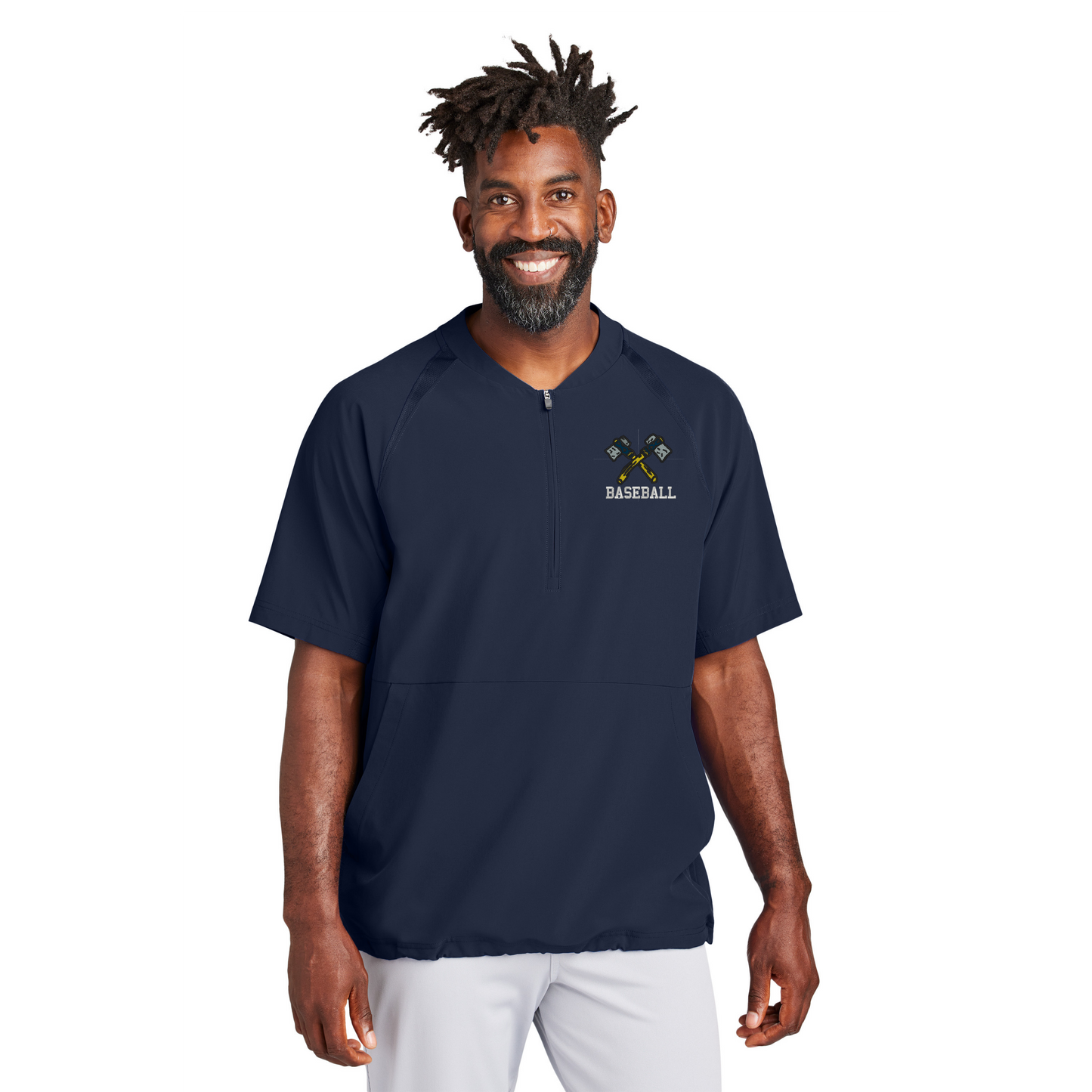 Tomahawk Baseball Unisex 1/2-Zip Short Sleeve Jacket