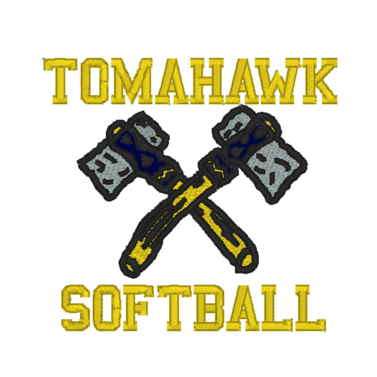 Tomahawk Softball Embroidery