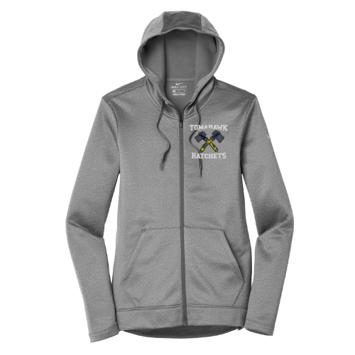 Ladies Nike Full Zip Embroidered Fleece Hoodie