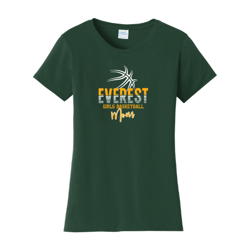 Everest Basketball Ladies Mom Tee