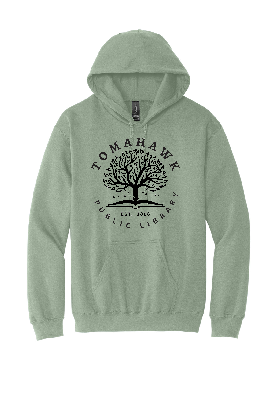 Sage Adult Hooded Sweatshirt Tomahawk Public Library
