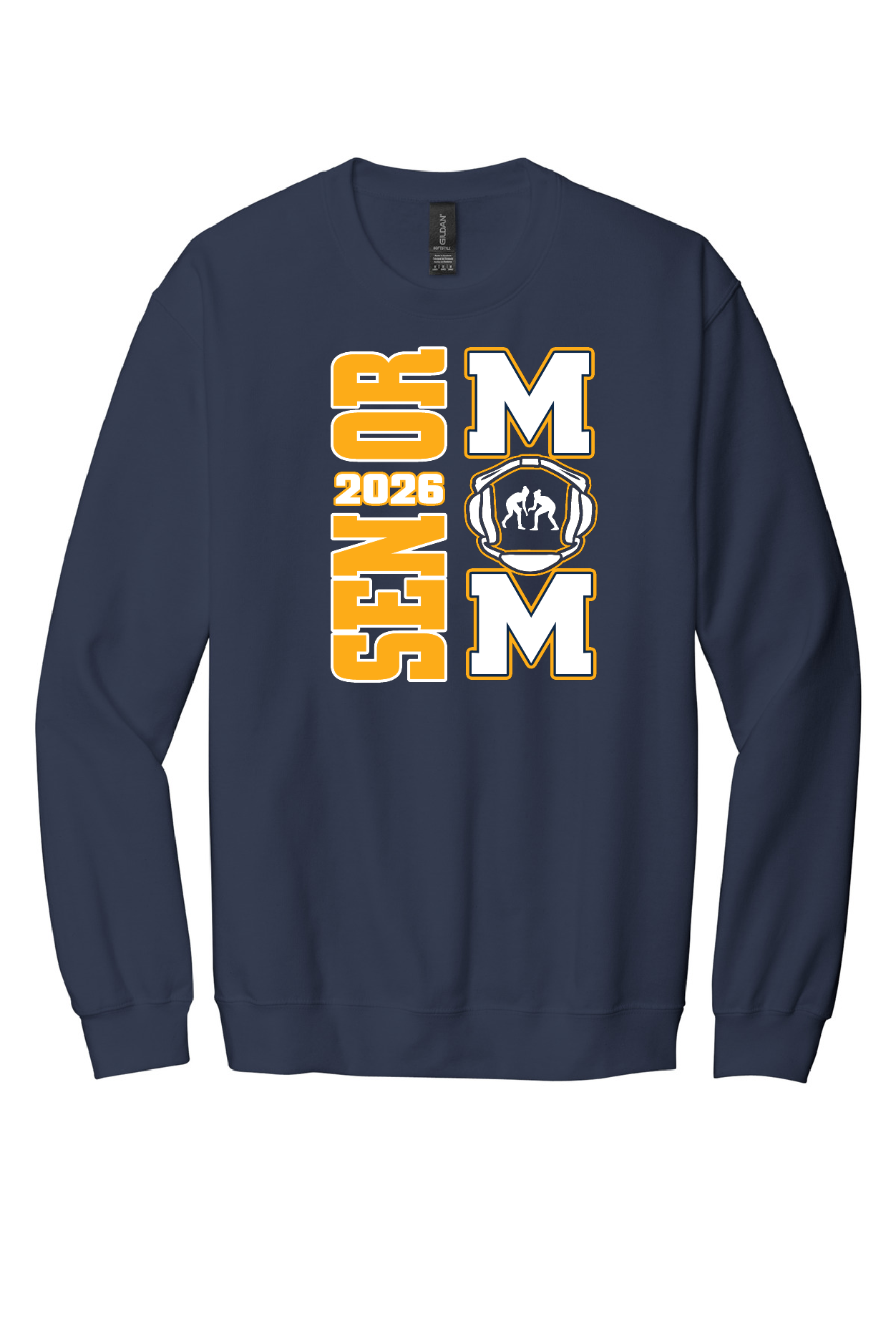 Girls Wrestling Senior Mom Crewneck