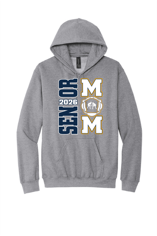 Girls Wrestling Senior Mom Hoodie