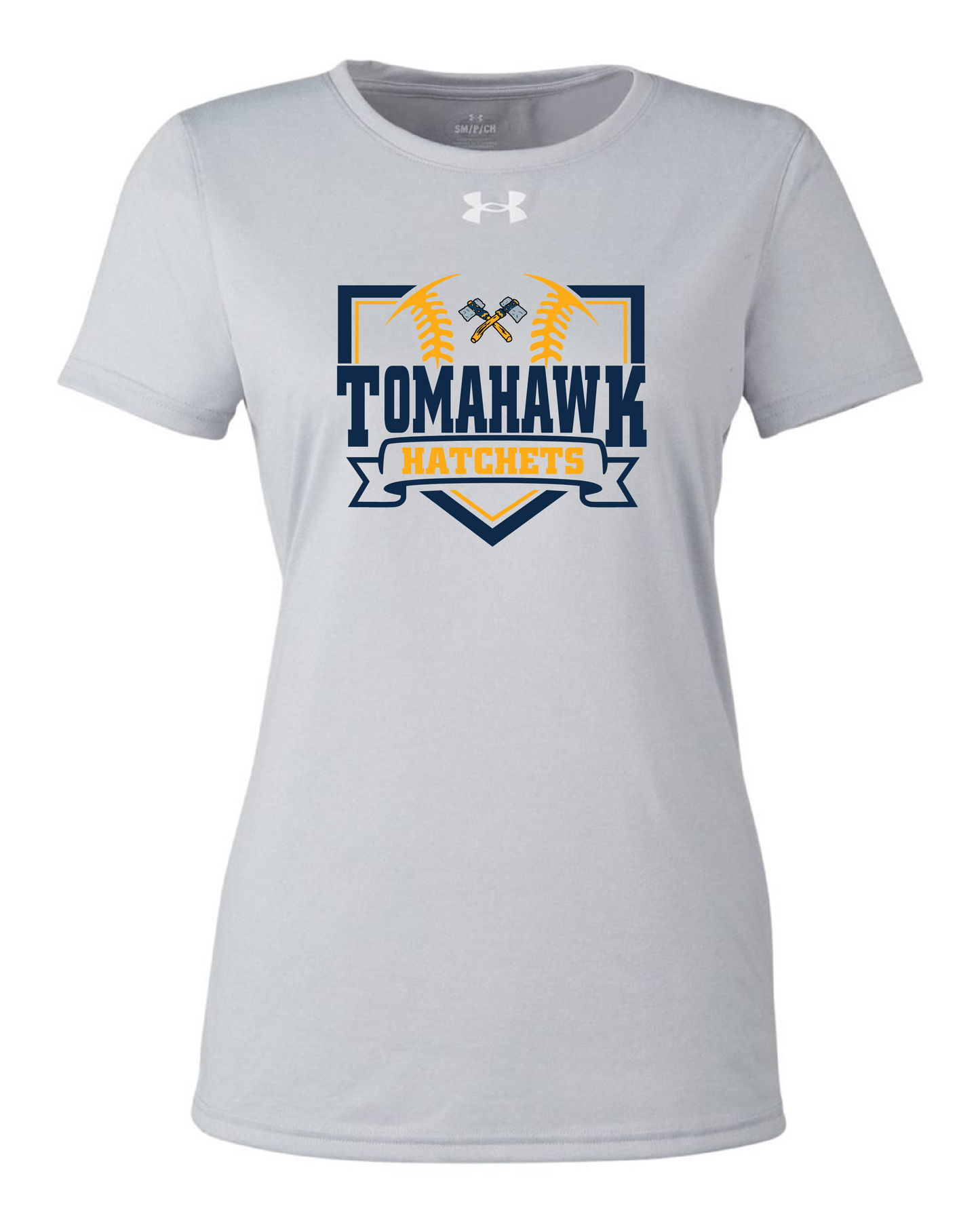 Tomahawk Baseball Ladies UA Tee