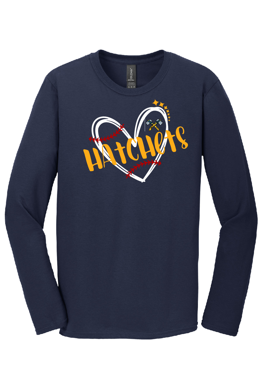Heart Baseball Long Sleeve Tee