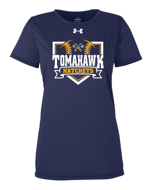 Tomahawk Baseball Ladies UA Tee
