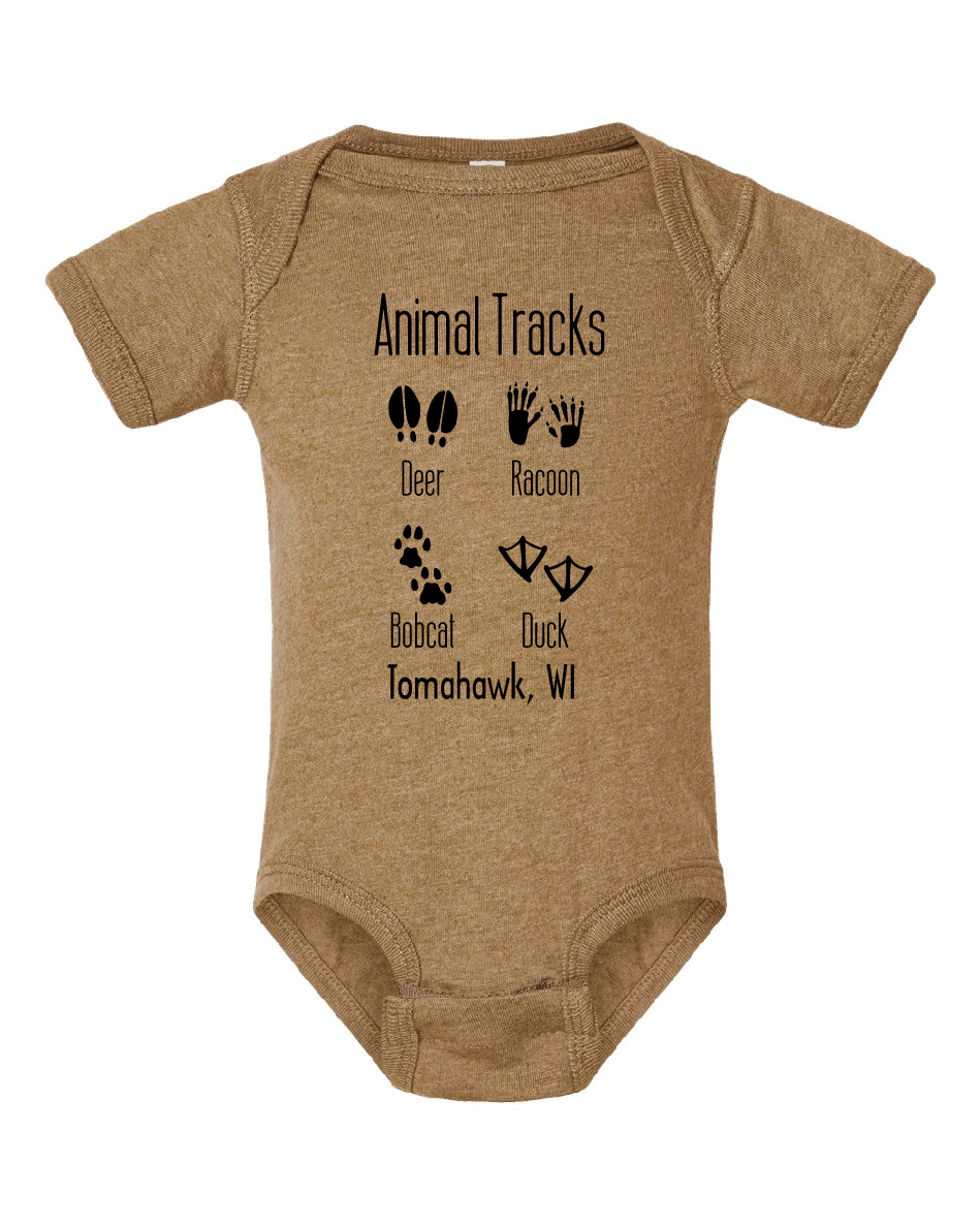 Animal Tracks Infant Bodysuit