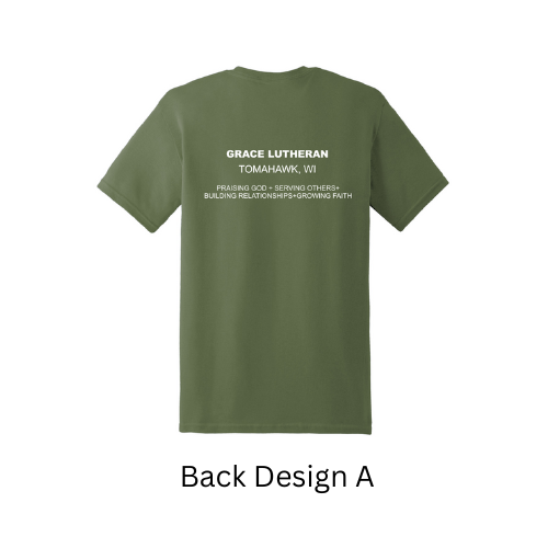 Military Green Grace Lutheran T-Shirt