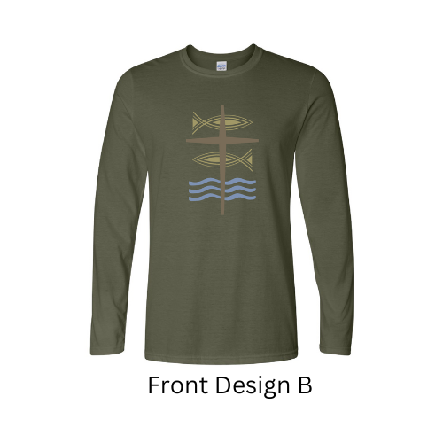 Military Green Grace Lutheran Long Sleeve T-Shirt