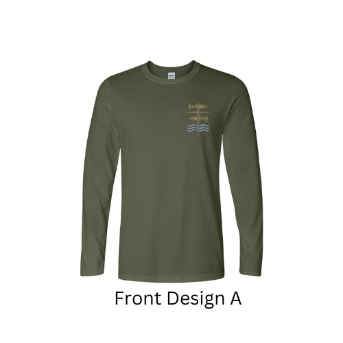 Military Green Grace Lutheran Long Sleeve T-Shirt