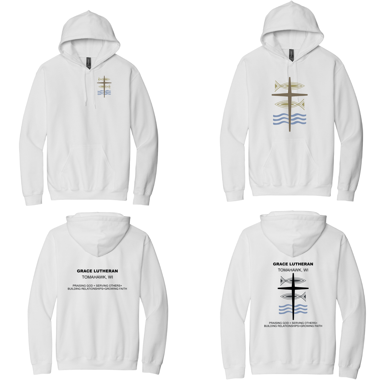 White Grace Lutheran Hoodie