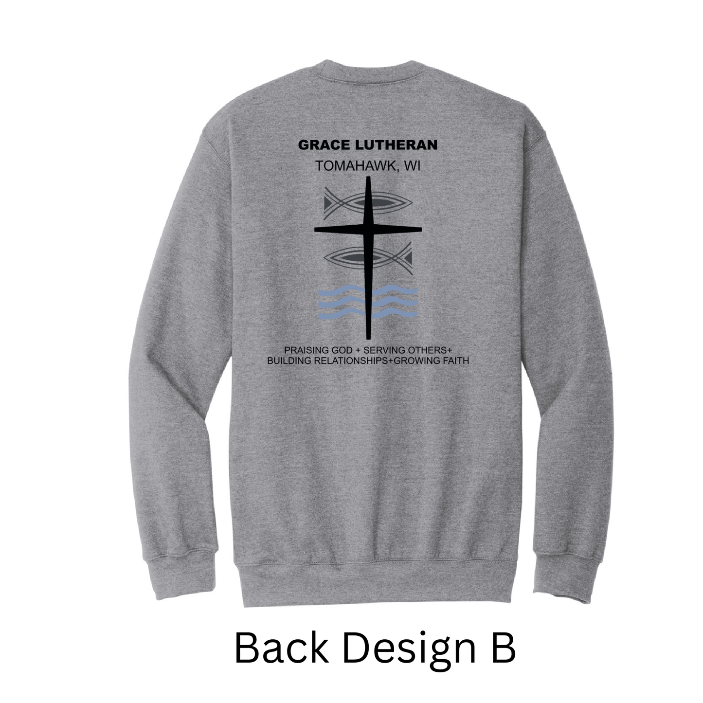 Gray Grace Lutheran Crewneck