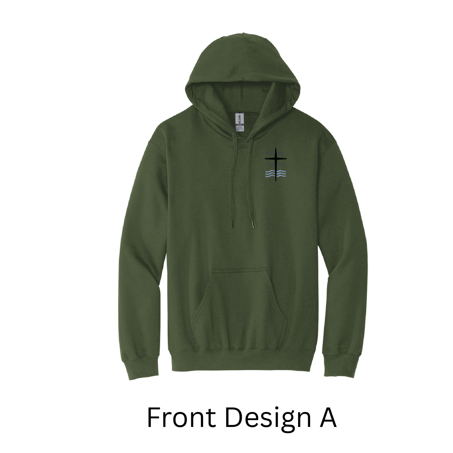 Military Green Grace Lutheran Hoodie
