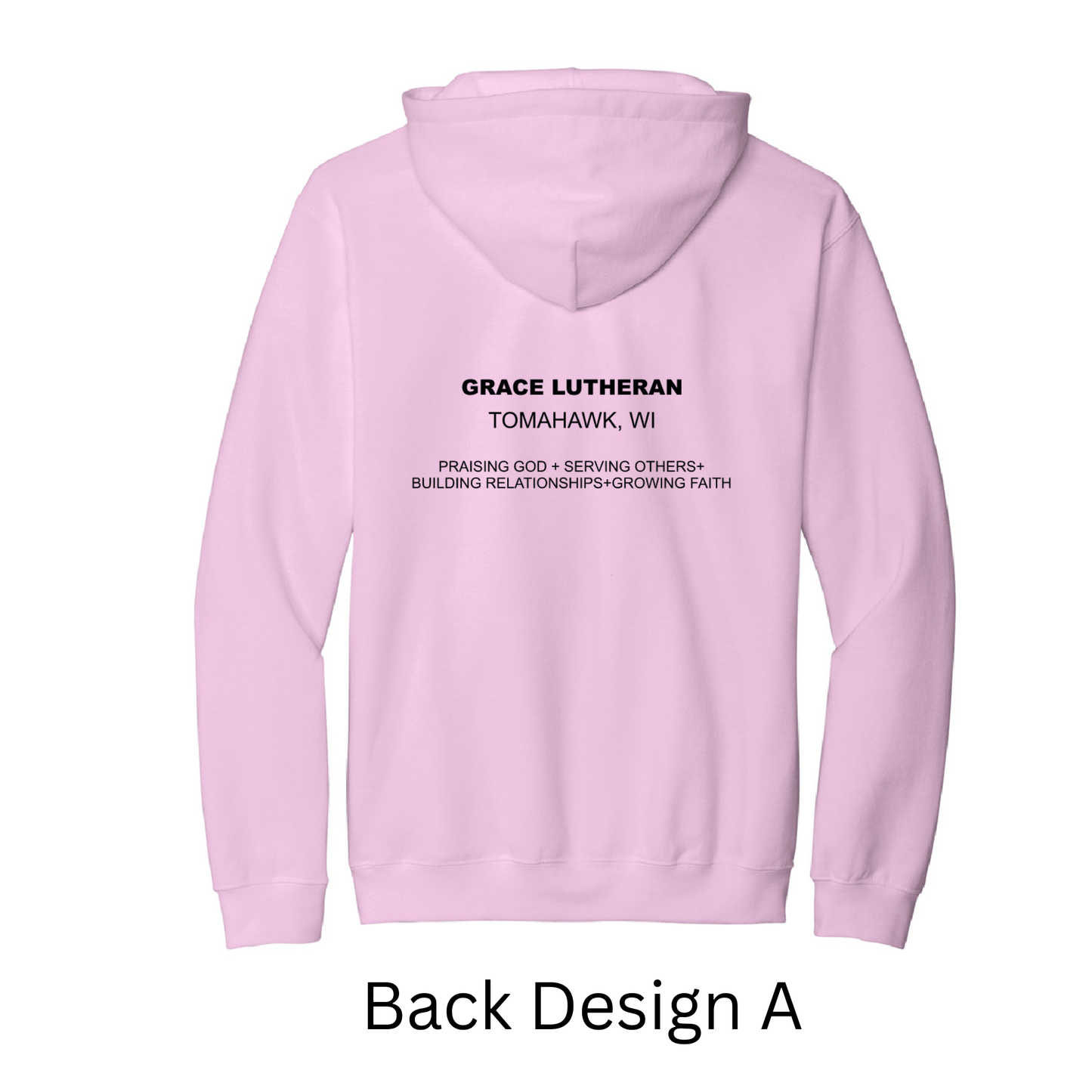 Light Pink Grace Lutheran Hoodie