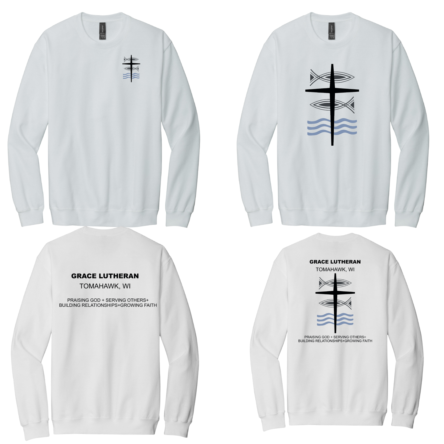 White Grace Lutheran Crewneck