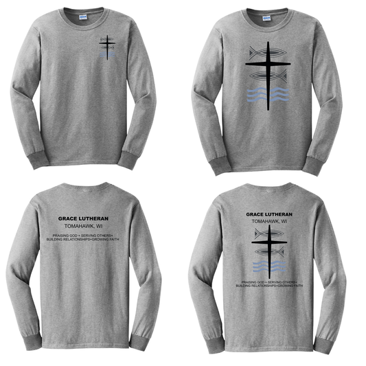 Gray Grace Lutheran Long Sleeve T-Shirt