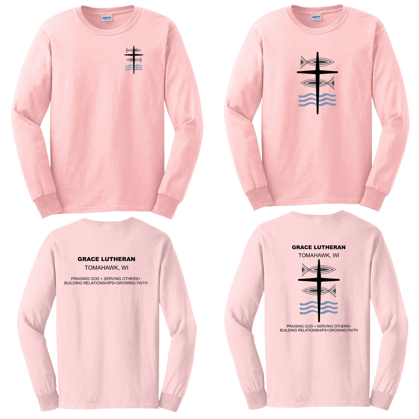 Pink Grace Lutheran Long Sleeve T-Shirt