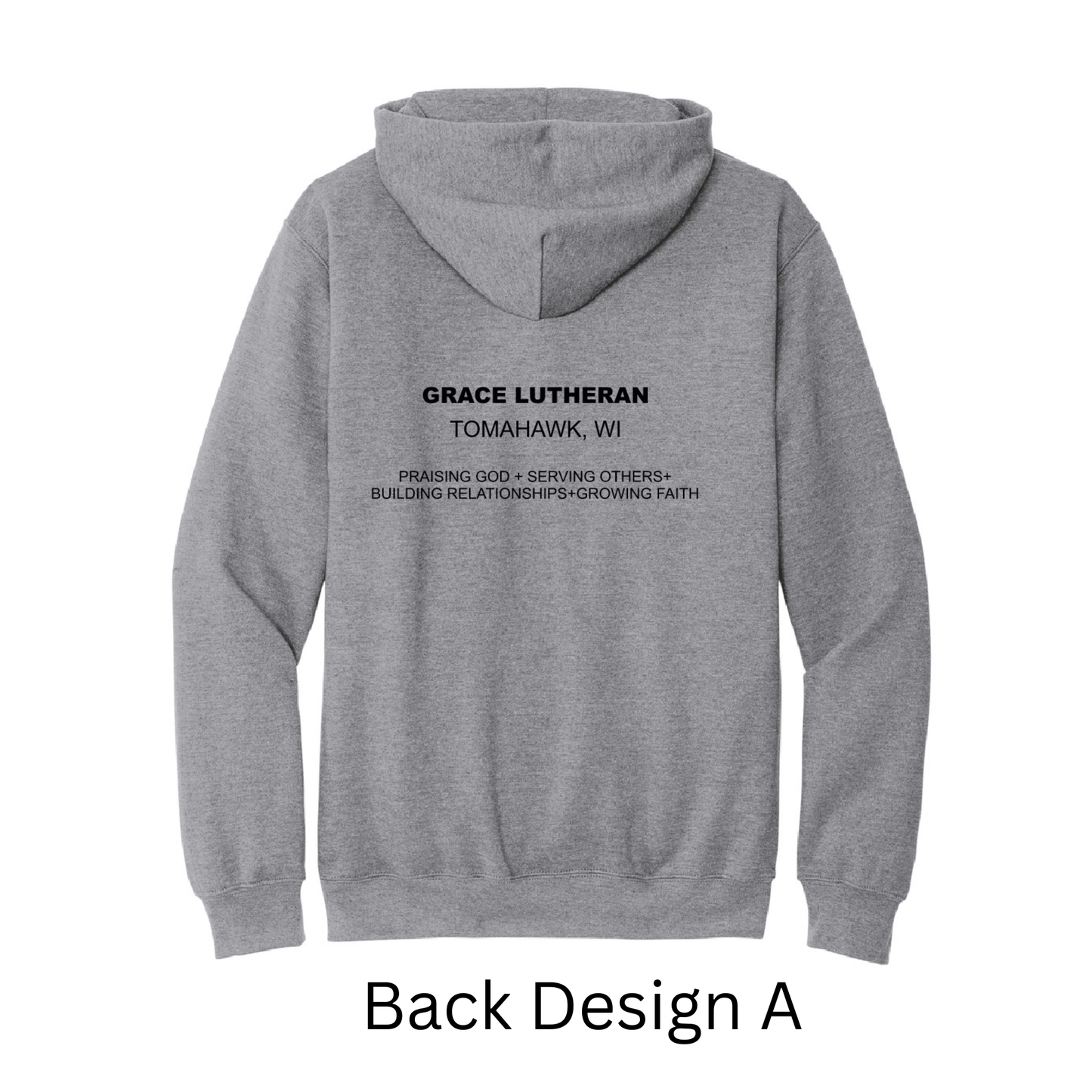 Gray Grace Lutheran Hoodie
