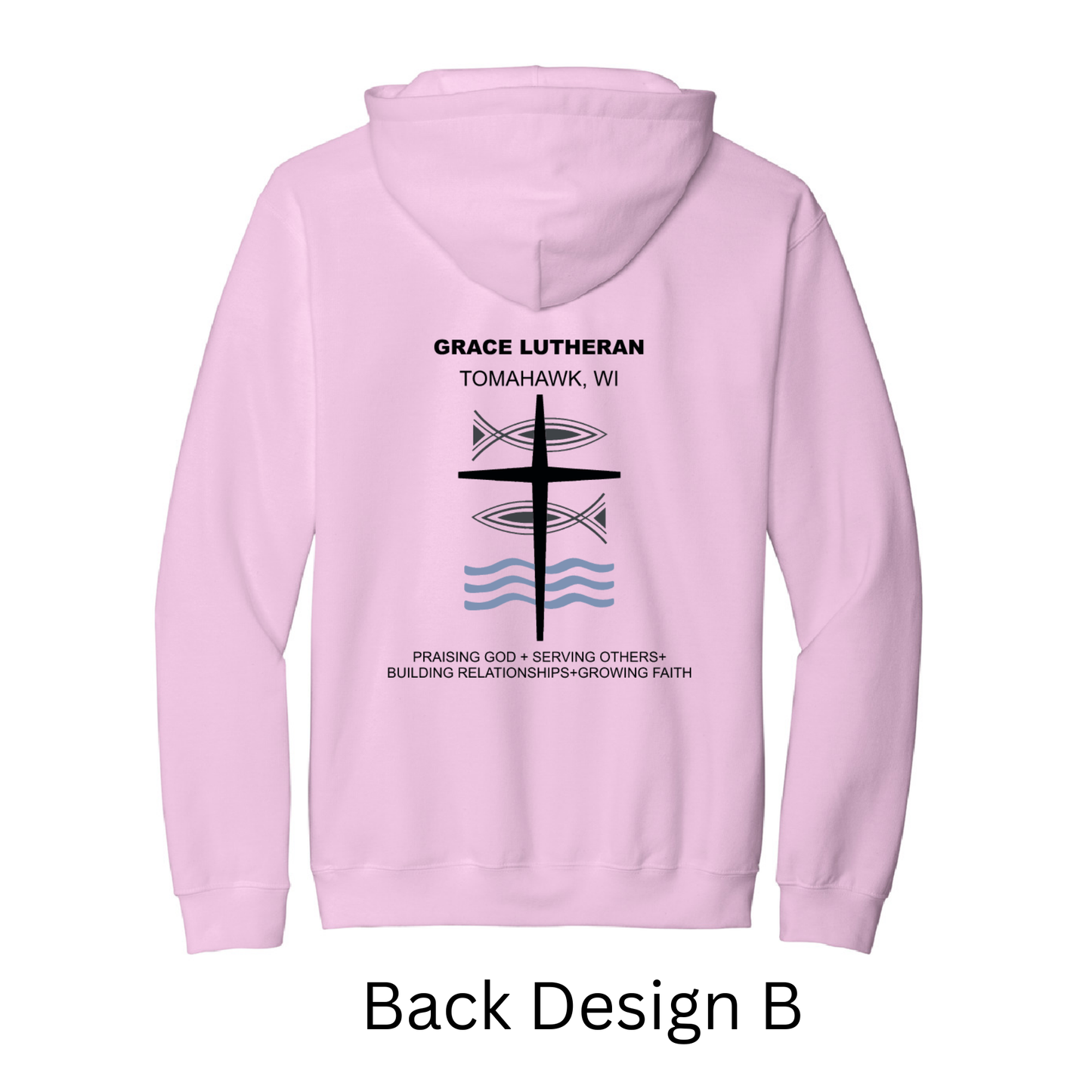 Light Pink Grace Lutheran Hoodie