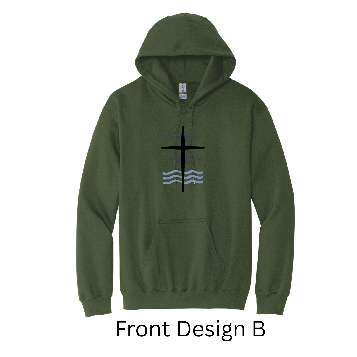 Military Green Grace Lutheran Hoodie