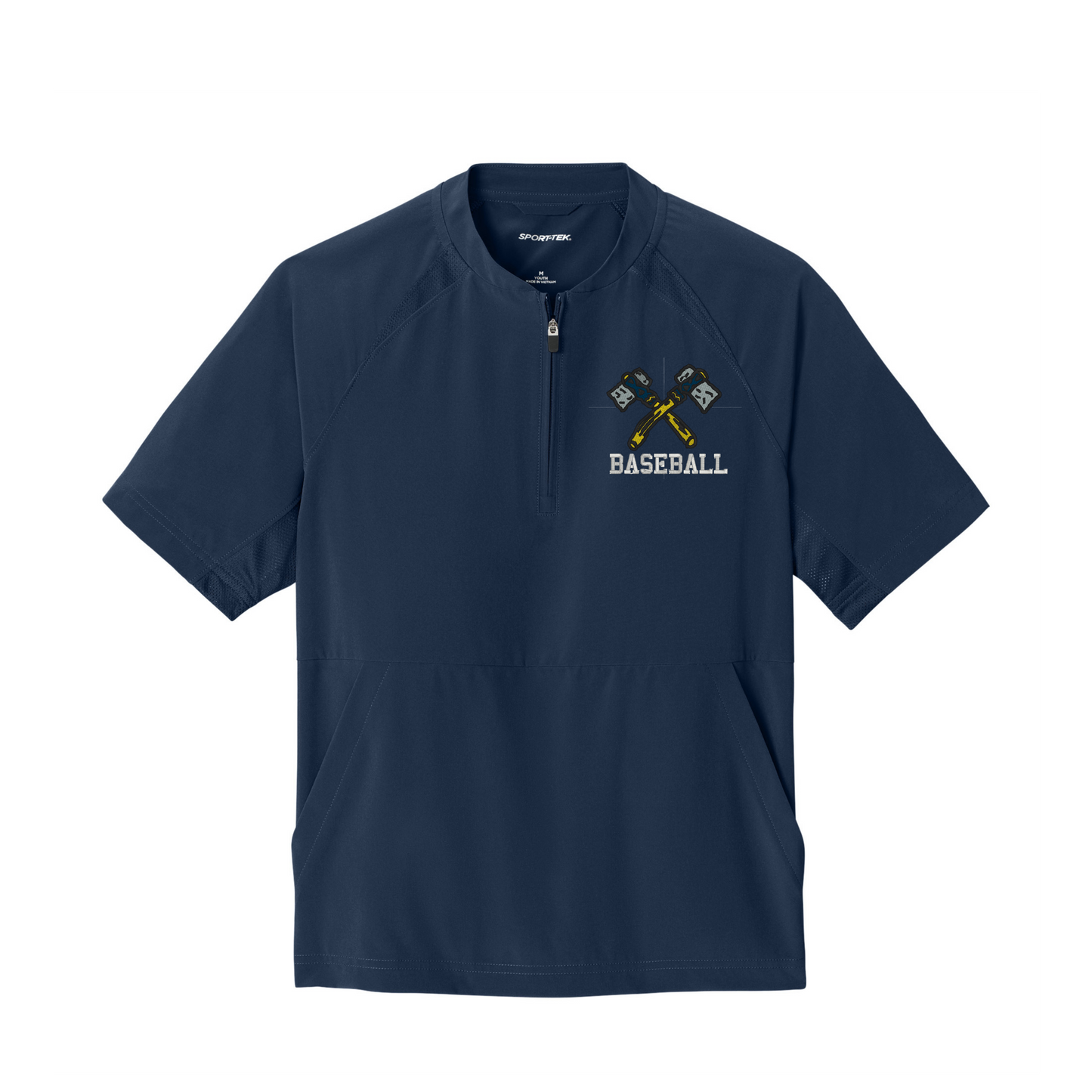 Tomahawk Baseball Unisex 1/2-Zip Short Sleeve Jacket
