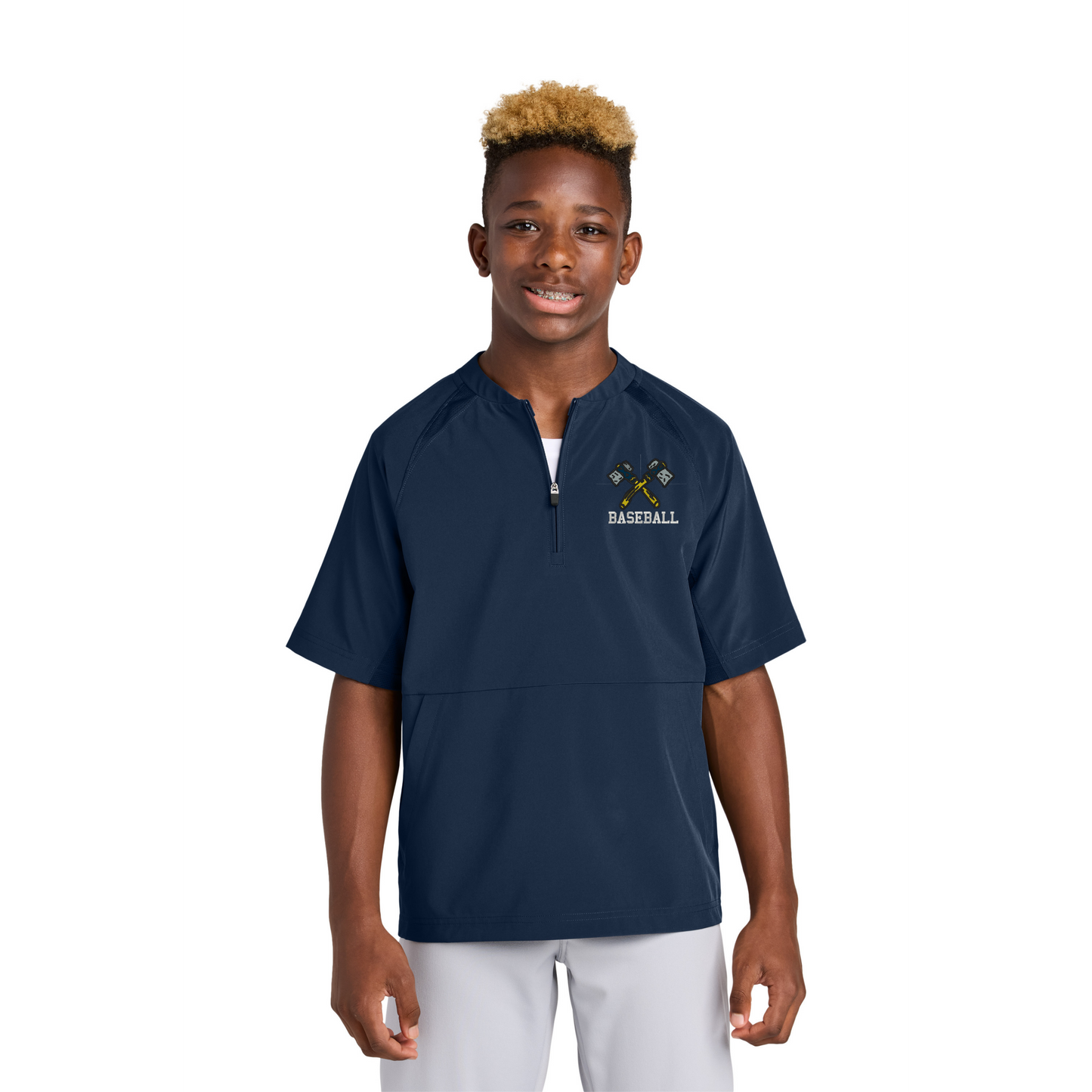 Tomahawk Baseball Youth 1/2-Zip Short Sleeve Jacket