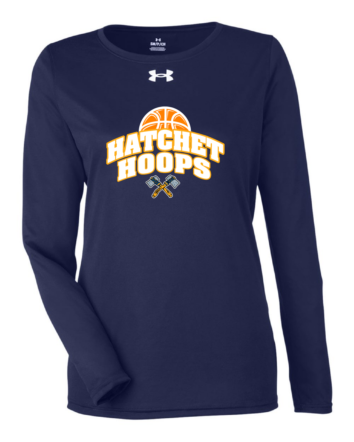 Ladies Hatchet Hoops UA Long Sleeve Tee