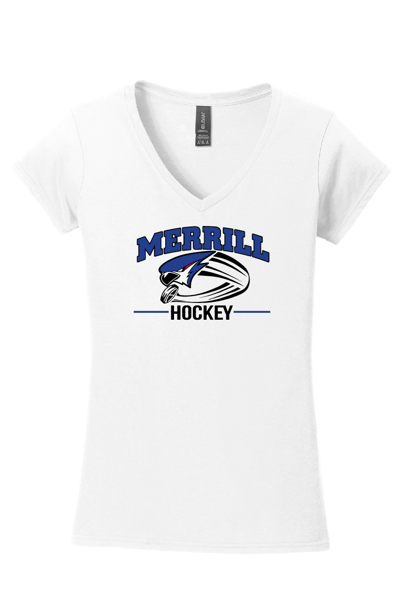Ladies Merrill Hockey V Neck Tee