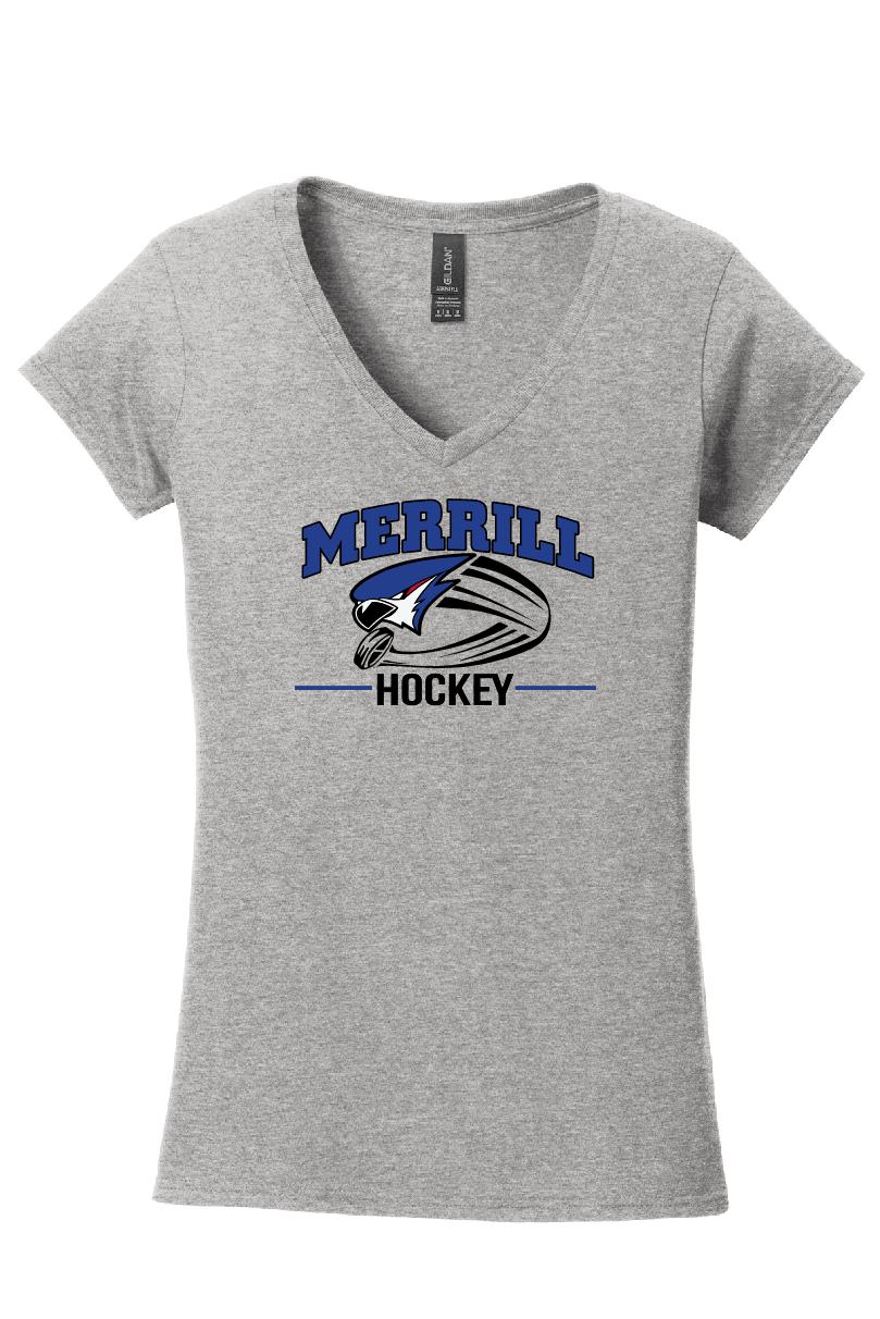 Ladies Merrill Hockey V Neck Tee