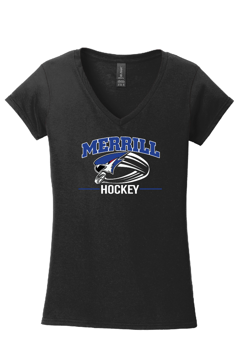 Ladies Merrill Hockey V Neck Tee
