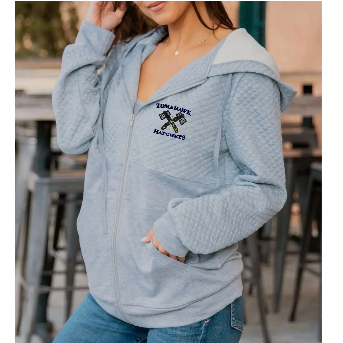 Ladies Quilted Full Zip