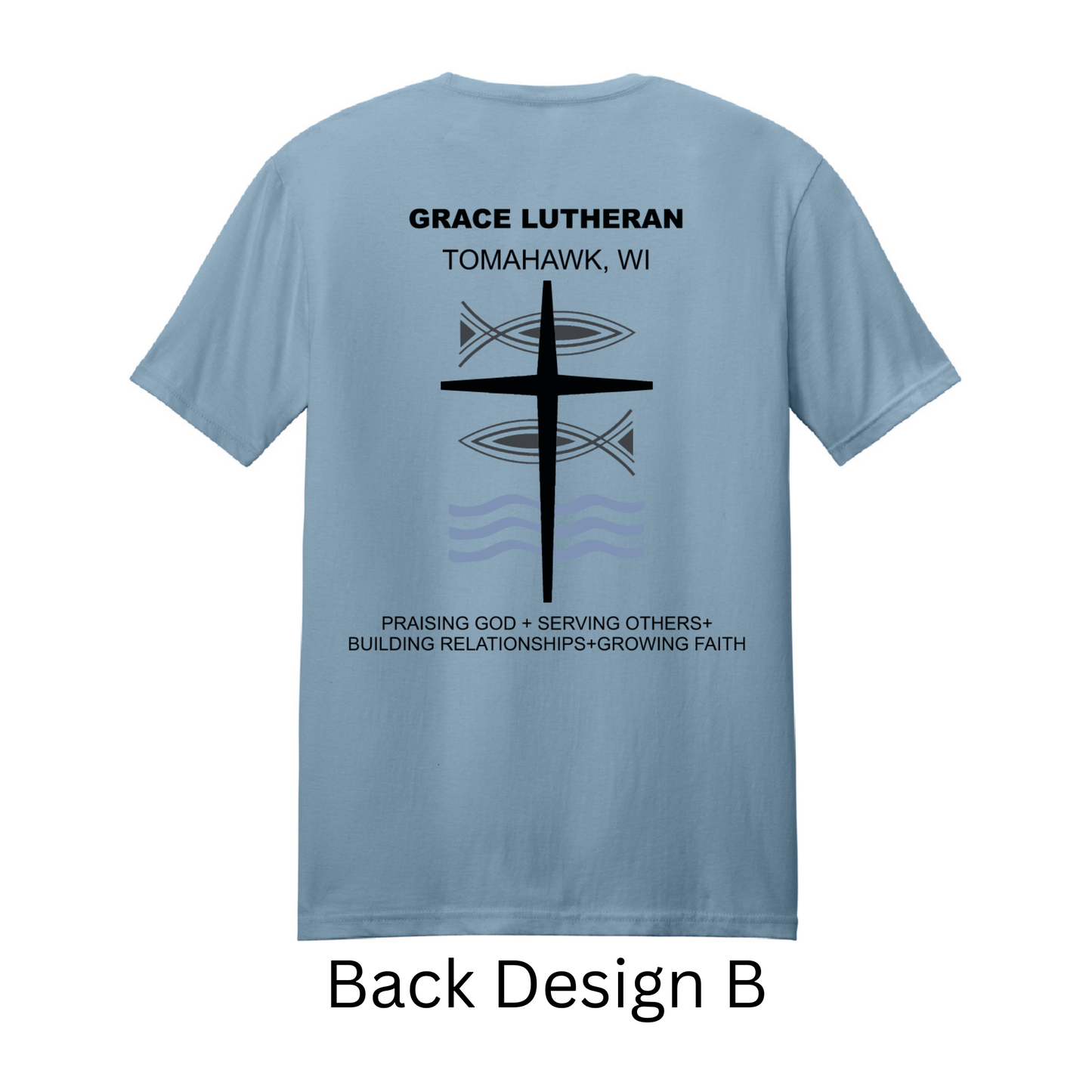 Stone Blue Grace Lutheran T-Shirt
