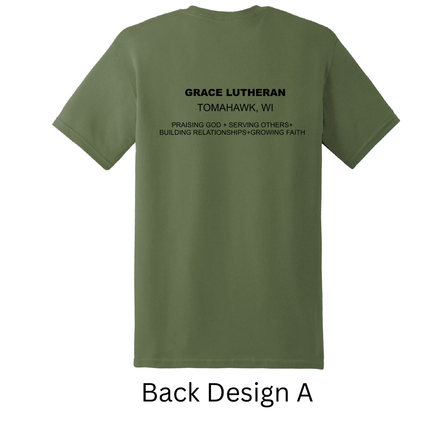 Military Green Grace Lutheran T-Shirt
