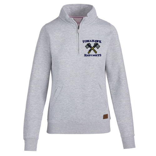 Ladies Tomahawk Hatchet 2 pocket 1/4 zip fleece pullover