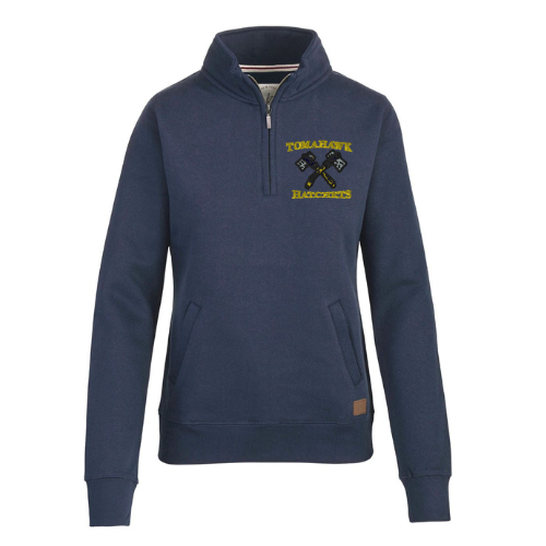 Ladies Tomahawk Hatchet 2 pocket 1/4 zip fleece pullover