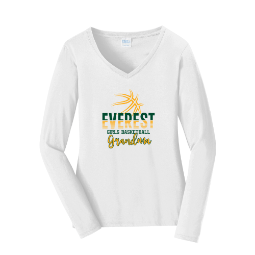 Everest Basketball Grandma Long Sleeve V Neck
