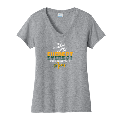 Everest Basketball Ladies V Neck Mom Tee