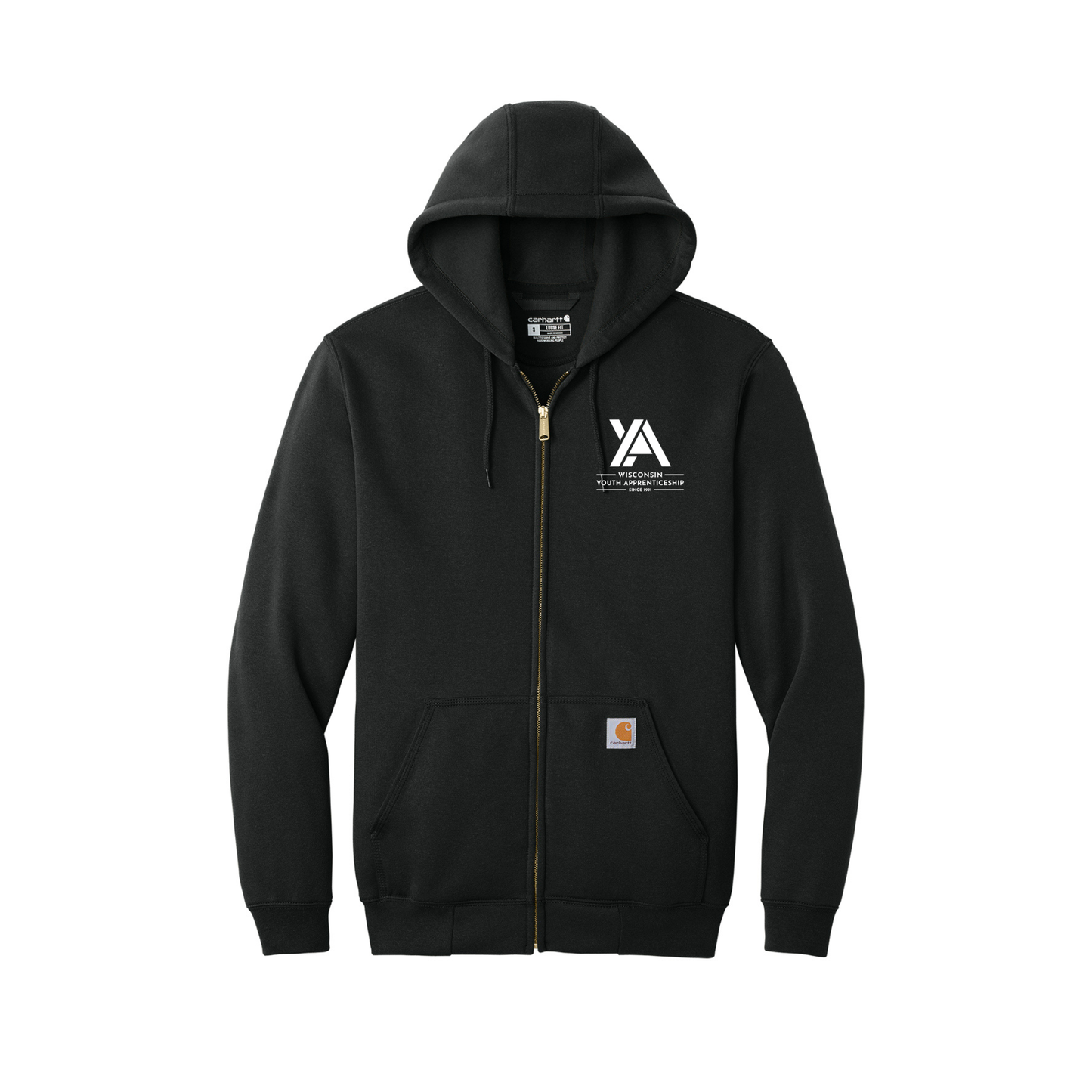 Embroidered YA Full Zip Hoodie