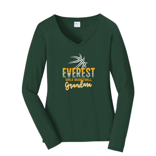 Everest Basketball Grandma Long Sleeve V Neck