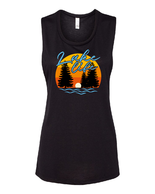 Lake Life Sunset Women's Tank