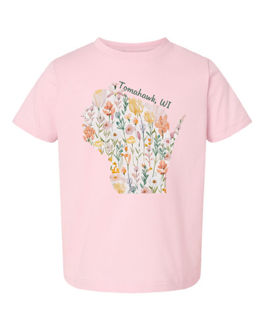Floral WI Youth T Shirt