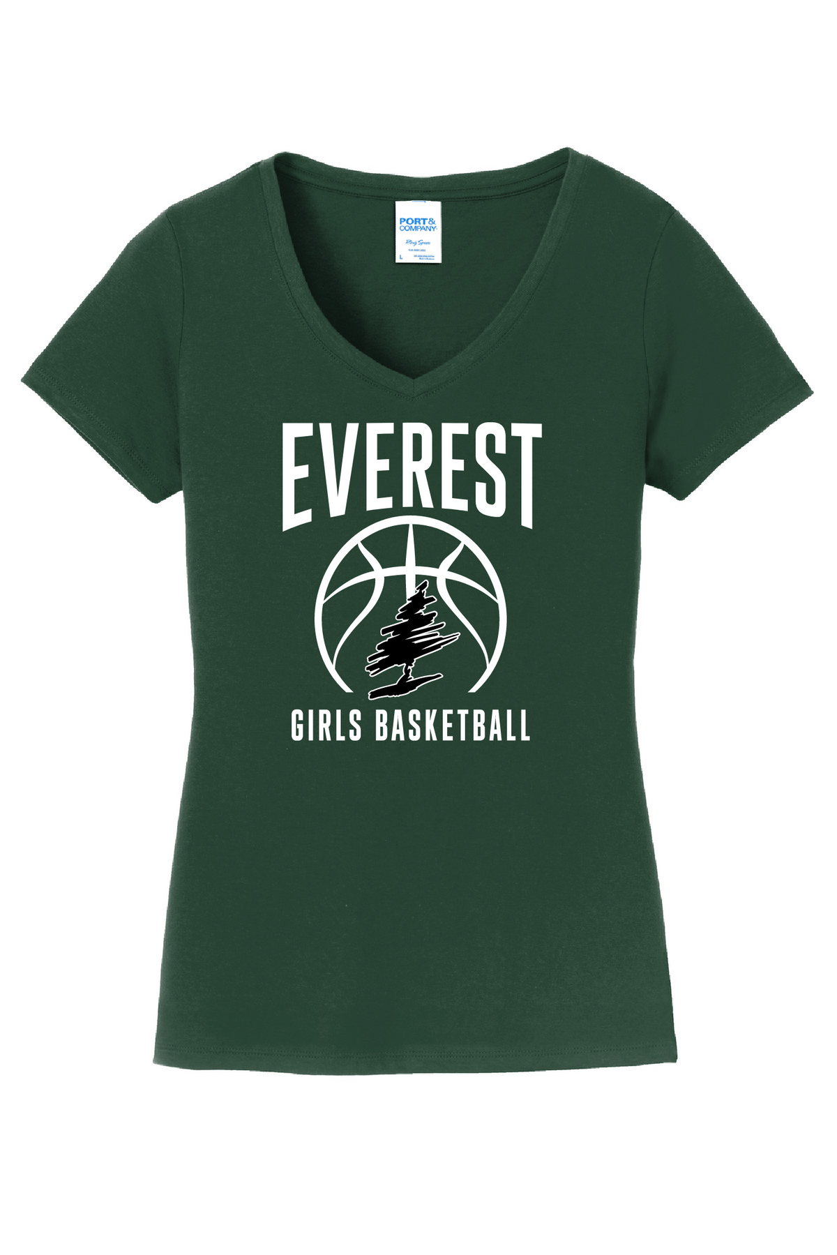 Everest Basketball Ladies V Neck Tee