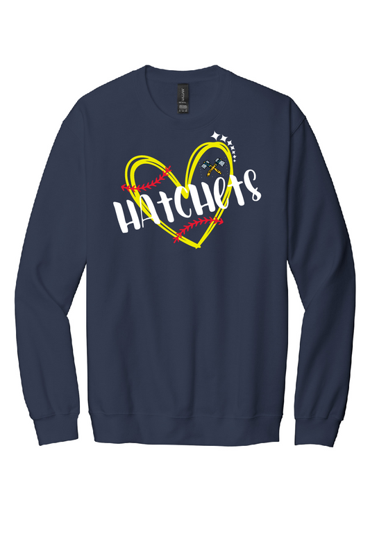Softball Heart Crewneck