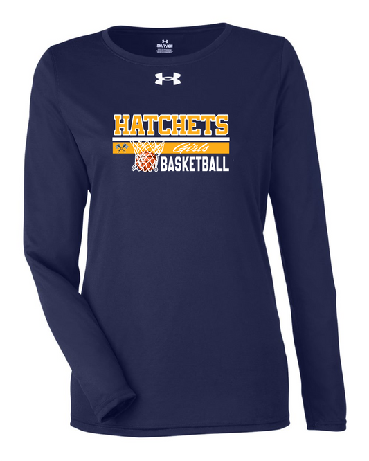 Girls Basketball Ladies  UA Long Sleeve Tee