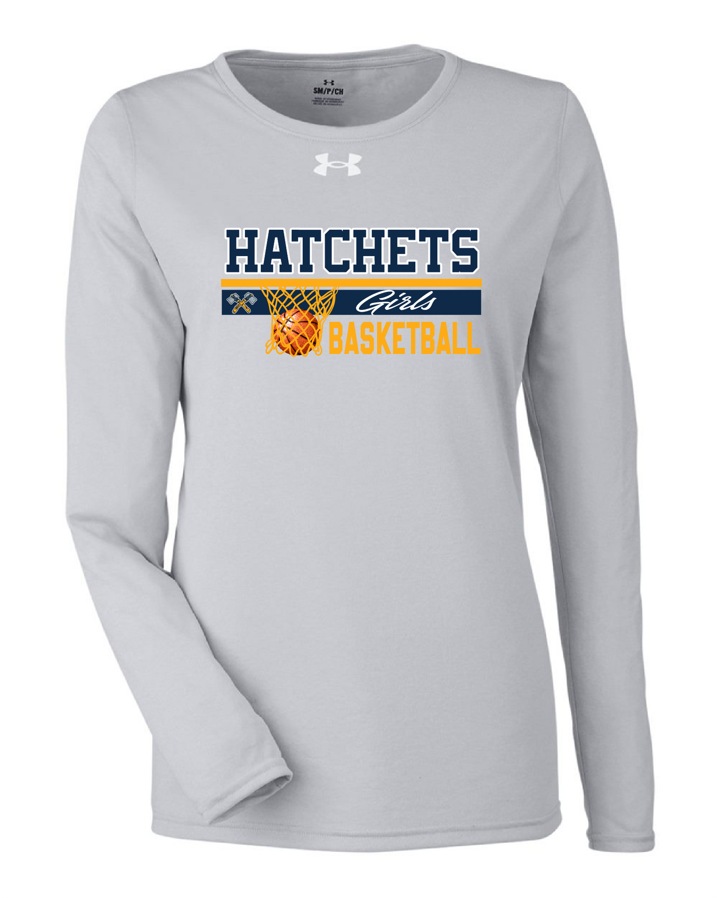 Girls Basketball Ladies  UA Long Sleeve Tee