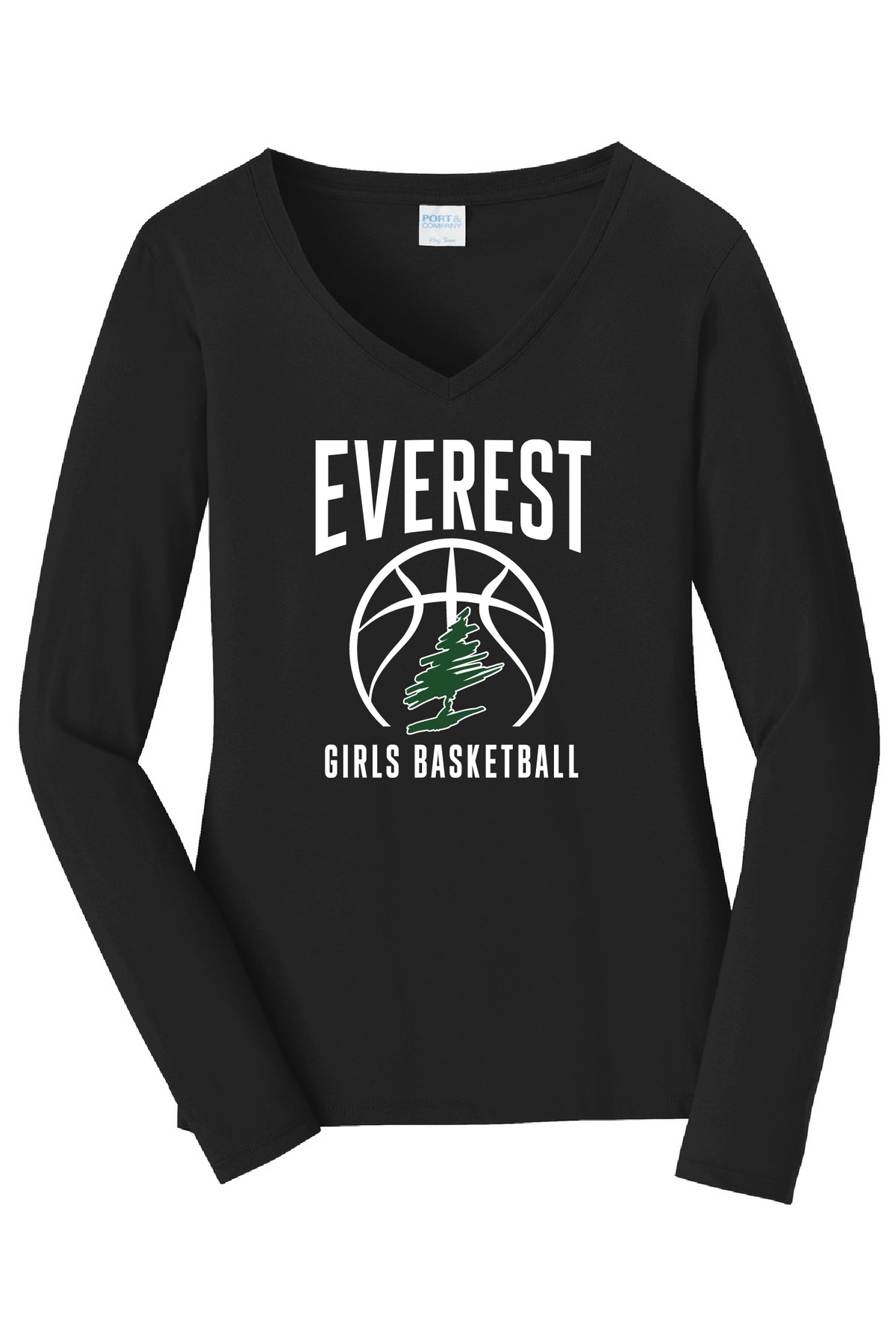 Everest Basketball Long Sleeve V Neck